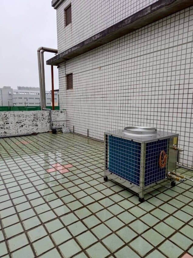 全勝熱泵傑報人力RB-18K熱泵熱水器安裝實例 — 專業施工實績