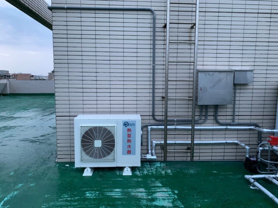全勝熱泵長青長照AN-102AE熱泵熱水器安裝實例 — 專業施工實績
